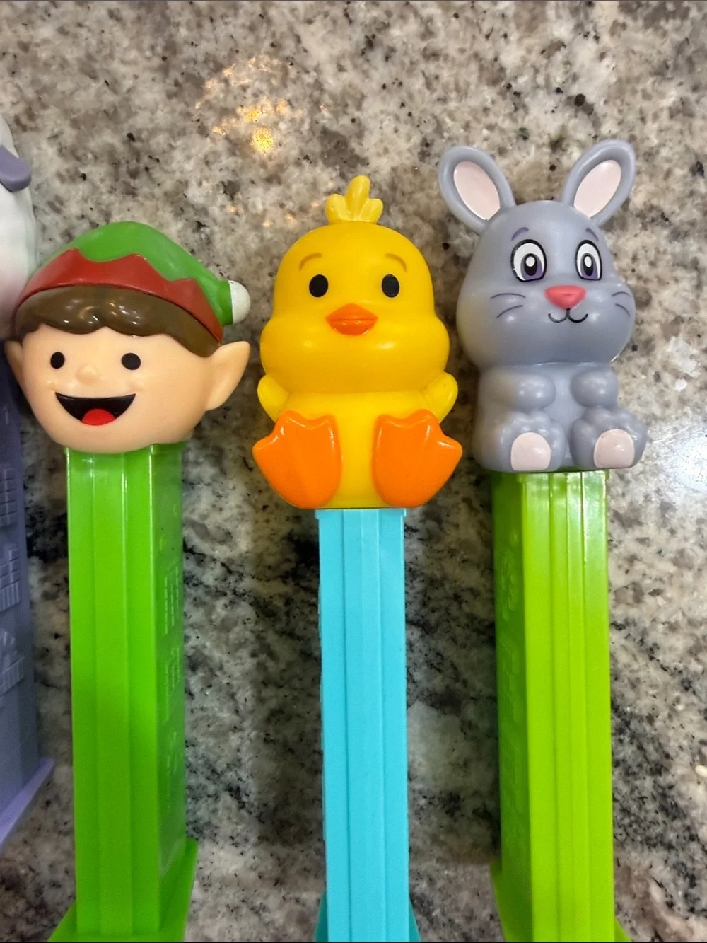 Character PEZ Candy Dispensers - Minnie, Lamb, Elf, Chick, Bunny